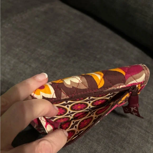 Vera Bradley Pink and Brown Floral Wallet - Picture 3 of 8
